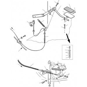 Cablu de acceleratie buldoexcavator Komatsu WB93 - 42N-43-11461
